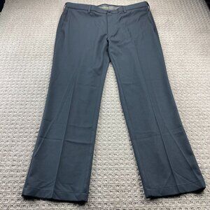 Haggar Cool 18 Formal Pants Men 40 X 32 Gray Dress Pant Cocktail Party Preppy